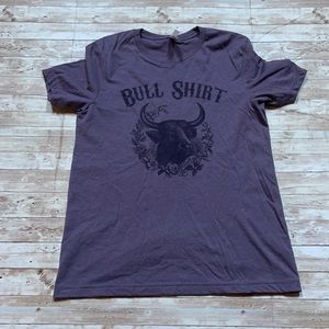 Purple unisex size large tshirt “bull shirt”